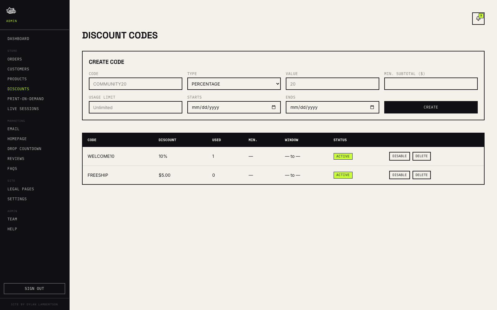 Polar Planet discount code management